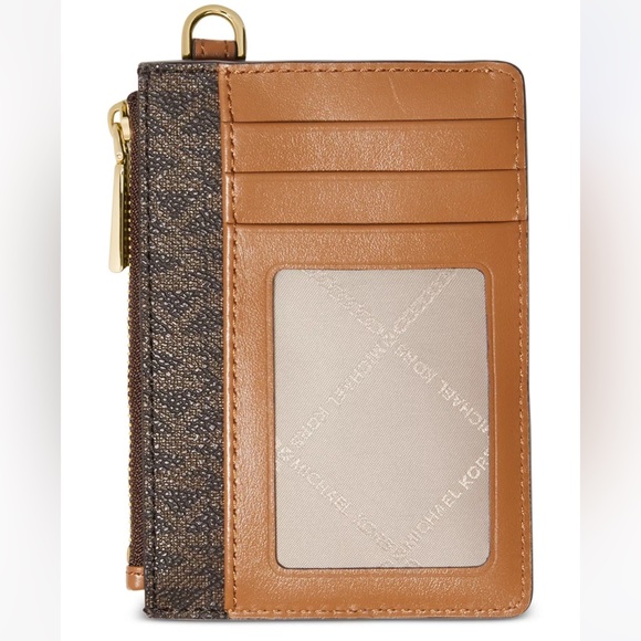 Michael Kors Brown/Gold Jet Set Small Coin Purse NWT - Picture 2 of 11